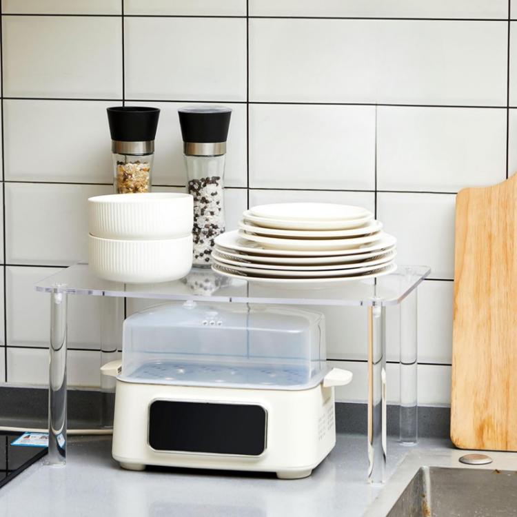 Acrylic Plant Pot Stand Dish Rack For Kitchen, Living Room & Balcony, YX223