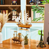 Acrylic Plant Pot Stand Dish Rack For Kitchen, Living Room & Balcony, YX223