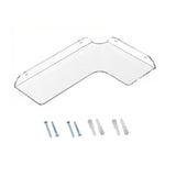 Acrylic Corner Wall Mounted Shelf For Bathroom, Kitchen & Office, Single, Double
