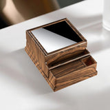 Vintage Style 40-Count Automatic Cigarette Box with Built-in Lighter Slot