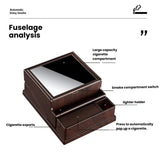 Vintage Style 40-Count Automatic Cigarette Box with Built-in Lighter Slot