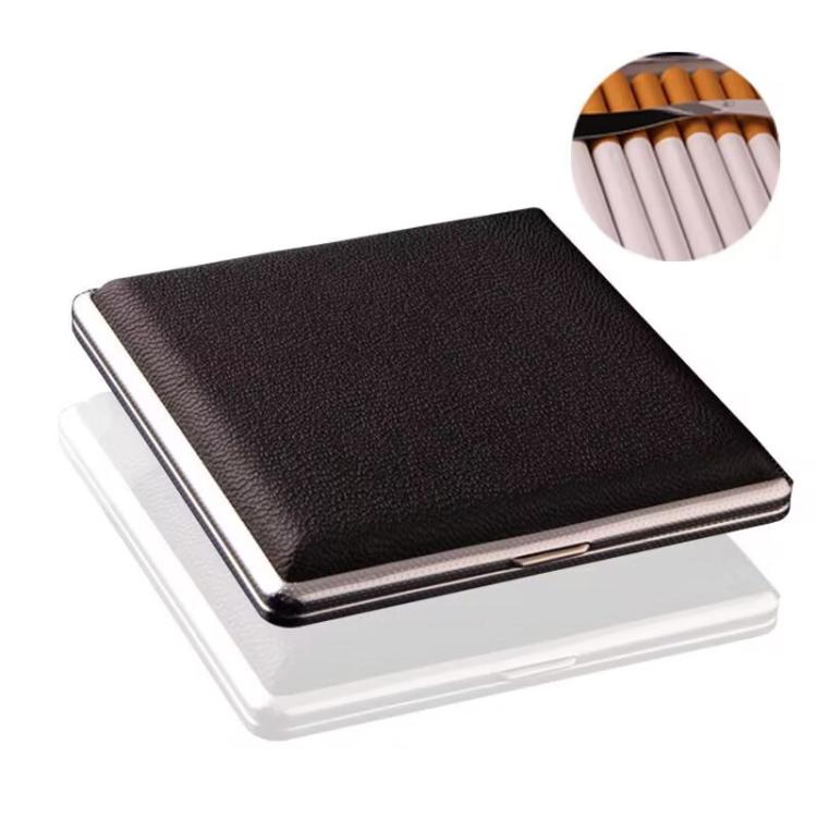 Leather Cigarette Case for 20 Filter Cigarettes 8.0mm Ultra Thin Portable Cigarette Holder