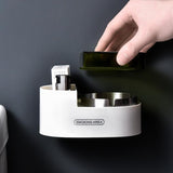 Stainless Steel Wall-Mounted Ashtray with Lid for Bathroom and Toilet Space-Saving Ash Holder