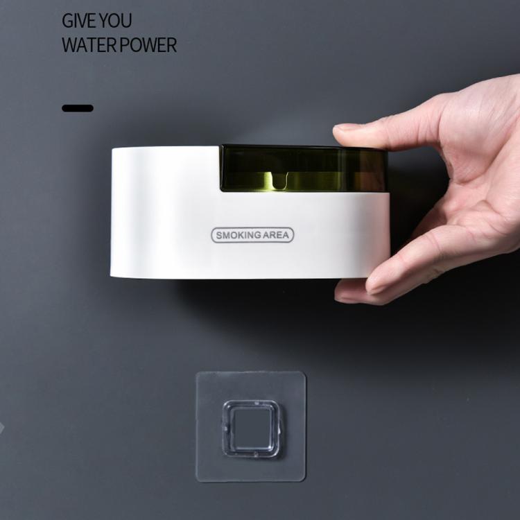 Stainless Steel Wall-Mounted Ashtray with Lid for Bathroom and Toilet Space-Saving Ash Holder