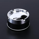 Rotating Sealed Ashtray with Lid Windproof Electroplated Finish Desktop Ashtray