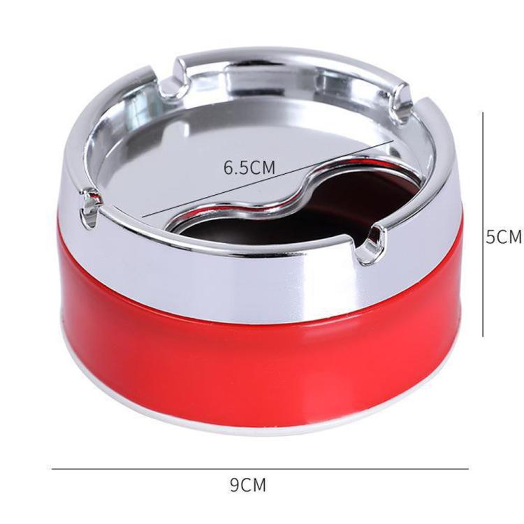 Rotating Sealed Ashtray with Lid Windproof Electroplated Finish Desktop Ashtray