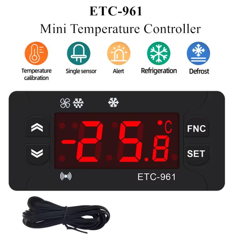 220V ETC-961 Temperature Controller With Refrigeration Defrost Alarm Calibration Functions, ETC-961 220V