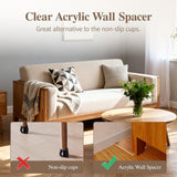 Acrylic Sofa Wall Shield For Furniture & Wall Protection Barrier, Single, Double