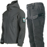 Sharkskin Softshell Fleece-lined Waterproof Windproof Cycling Hiking Suit, L, XL, XXL