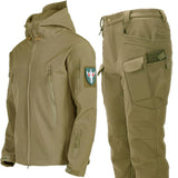 Sharkskin Softshell Fleece-lined Waterproof Windproof Cycling Hiking Suit, L, XL, XXL