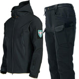 Sharkskin Softshell Fleece-lined Waterproof Windproof Cycling Hiking Suit, L, XL, XXL
