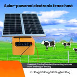 TYN20 Solar-Powered Livestock Electric Fence Energizer For Ranch Protection, EU Plug, US Plug, UK Plug, AU Plug