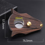 Sandalwood Cigar Scissors With Stainless Steel Double Blades Precision Cutter For Enthusiasts