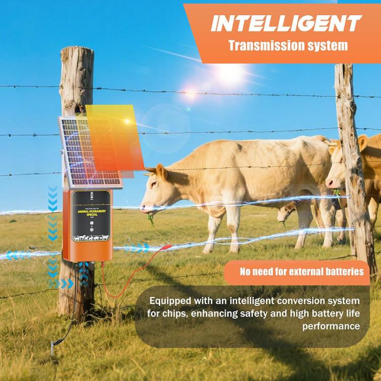 TYN10 Solar-Powered Livestock Electric Fence Charger Pulse Electric Fence Energizer, US Plug, EU Plug, UK Plug