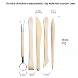 10-Piece Pottery Tool Set Clay Sculpting Carving Kit for Beginners - DIY Ceramic Clay Art Supplies