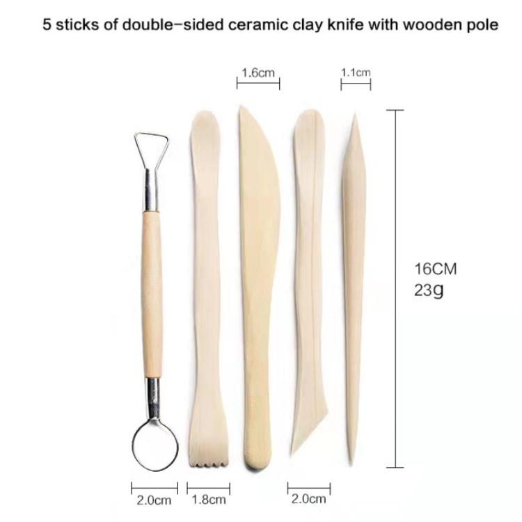 10-Piece Pottery Tool Set Clay Sculpting Carving Kit for Beginners - DIY Ceramic Clay Art Supplies