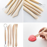 10-Piece Pottery Tool Set Clay Sculpting Carving Kit for Beginners - DIY Ceramic Clay Art Supplies