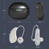16-Channel Open Fit Behind-The-Ear Hearing Aids Dual Devices With Magnetic Digital Display Charging Case, Magnetic