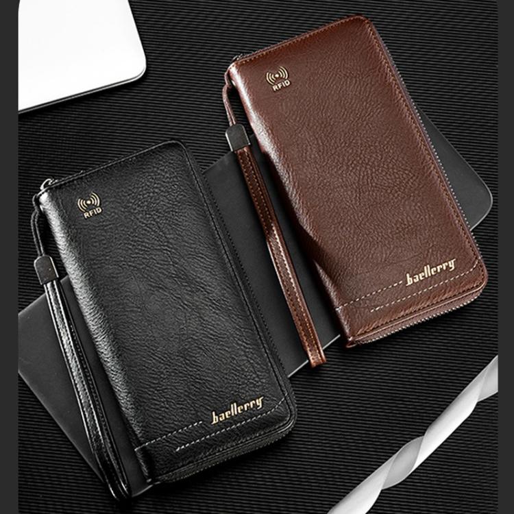 Baellerry C3166 Long Antimagnetic RFID Zipper Clutch Large Capacity Multi-Card Wallet