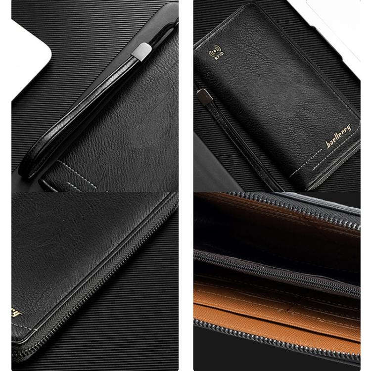 Baellerry C3166 Long Antimagnetic RFID Zipper Clutch Large Capacity Multi-Card Wallet