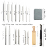 48 In 1 Sketch Drawing Set with 20 Blending Stumps, Sketch Wipe Scrapers, Kneaded Eraser & Sandpaper for Artists and Beginners