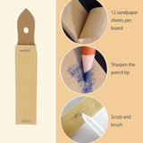 48 In 1 Sketch Drawing Set with 20 Blending Stumps, Sketch Wipe Scrapers, Kneaded Eraser & Sandpaper for Artists and Beginners