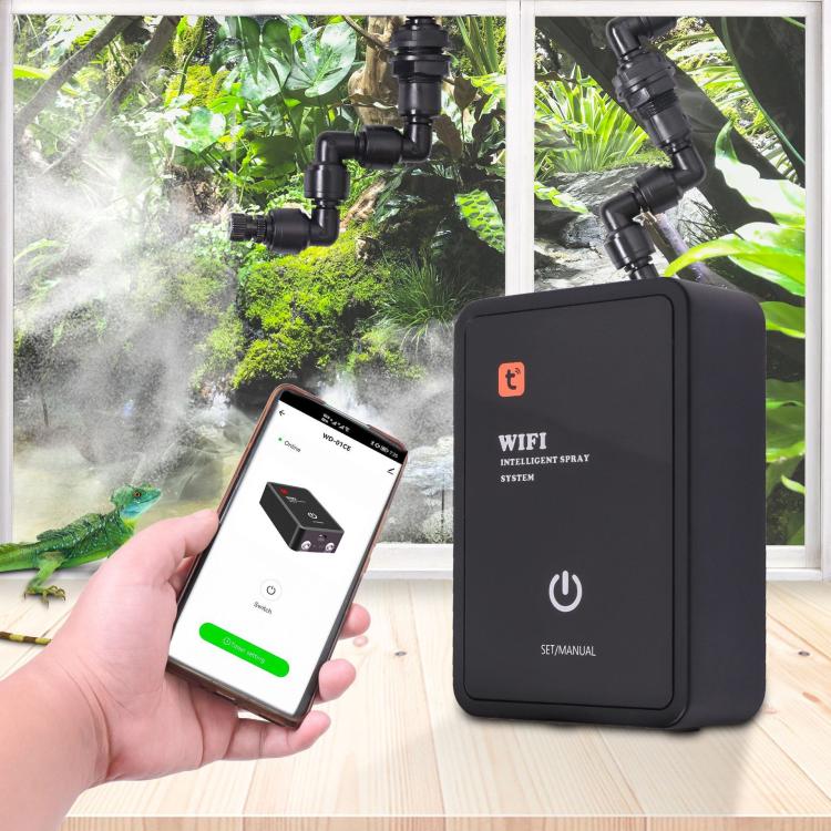 WiFi Misting System For Rainforest Vivariums Smart Timer Control Via Tuya App Low Noise Spray Kit, EU Plug, US Plug, UK Plug