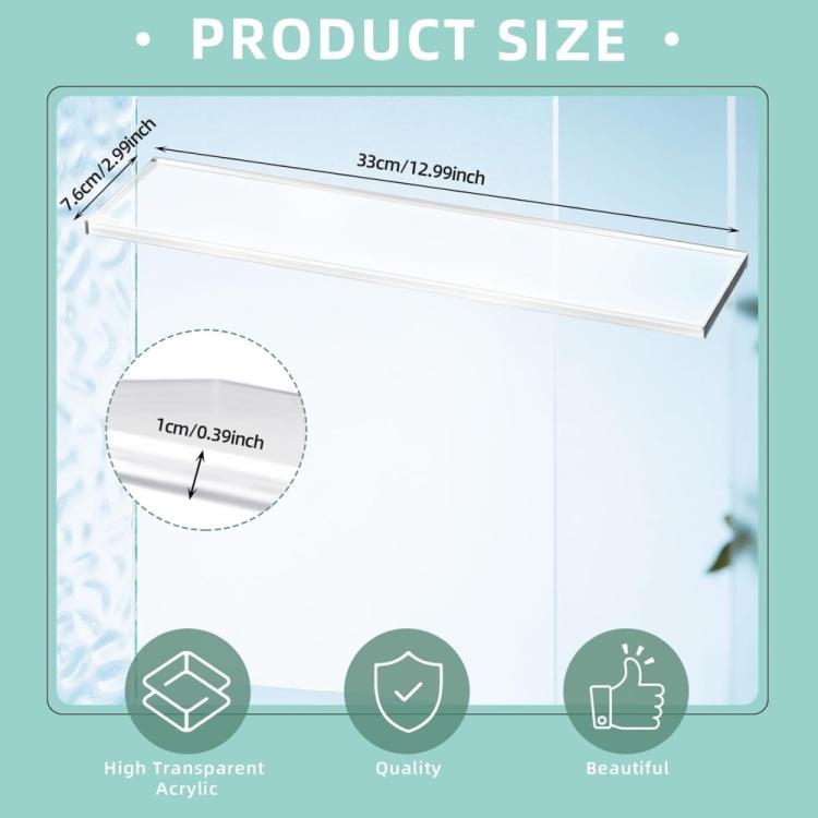 2pcs /Set Replacement Shelf For 13-Inch Medicine Cabinet Acrylic Shelf, 2pcs /Set, 4pcs /Set