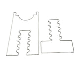 2pcs /Set Prevent Sliding Wall Damage Adjustable Acrylic Spacer Pads, 5 Slot, 6 Slot