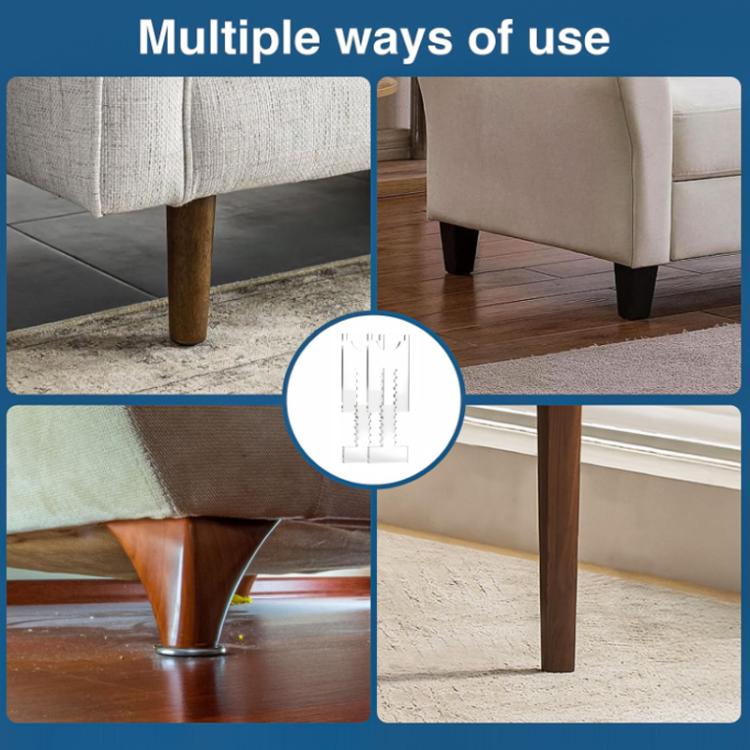 2pcs /Set Prevent Sliding Wall Damage Adjustable Acrylic Spacer Pads, 5 Slot, 6 Slot