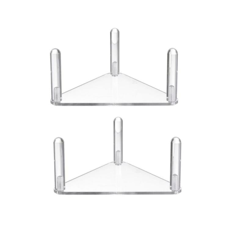 2pcs /Set Easy-Assembly Triangular Acrylic Ball Rack, Transparent 1pc, Transparent 2pcs /Set, Black 1pc, Black 2pcs /Set