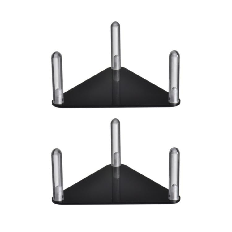 2pcs /Set Easy-Assembly Triangular Acrylic Ball Rack, Transparent 1pc, Transparent 2pcs /Set, Black 1pc, Black 2pcs /Set