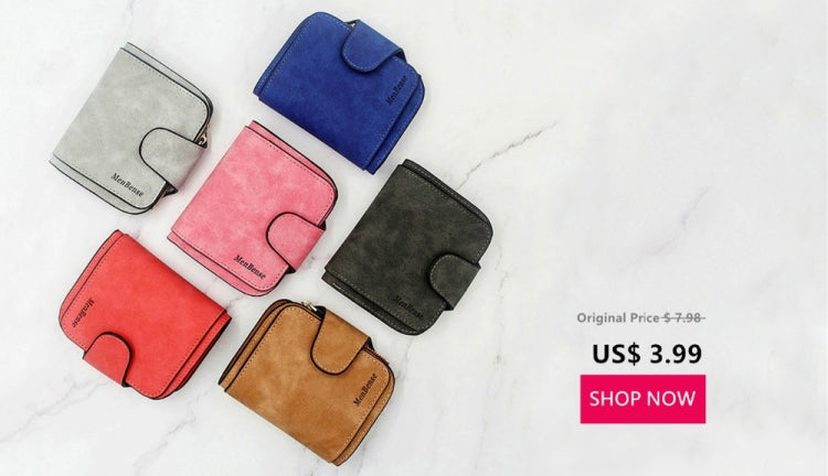 Women Short Zipper Cute Coin Purse Mini Wallet