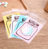 100 PCS / Set Cute Colorful Bottle Pattern Wedding Birthday Cookies Candy Gift Packaging Bag