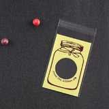 100 PCS / Set Cute Colorful Bottle Pattern Wedding Birthday Cookies Candy Gift Packaging Bag Yellow