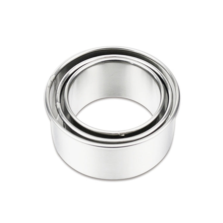 3pcs/set Stainless Steel Round Dumplings Wrappers Molds Set Cutter Maker Tools, Circular, Sawtooth