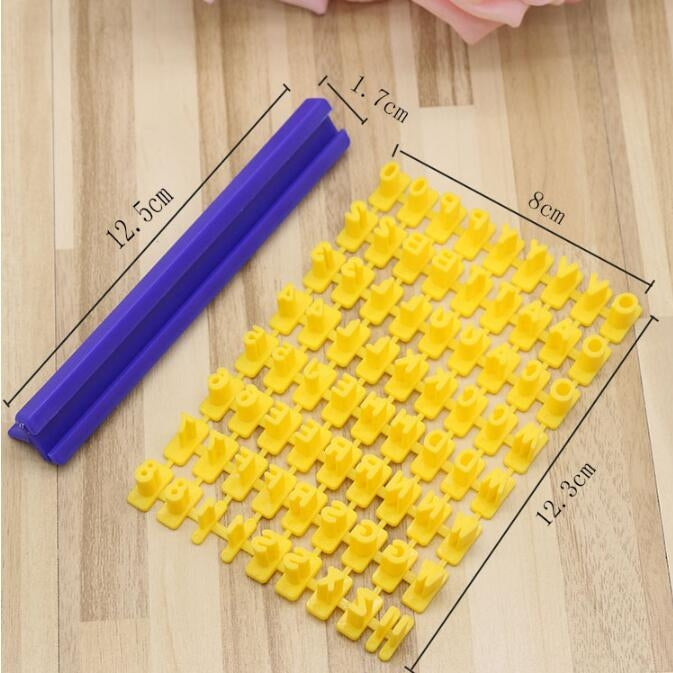 English Alphanumeric Symbol Seal Cookie Mold Movable Type Cake Mold Set, Cake Mold Set