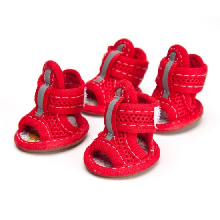 Tendon Bottom Mesh Pet Anti-skid Sandals, Tendon Bottom 1: 13.5x4.5cm, Tendon Bottom 2: 4.0x5.0cm, Tendon Bottom 3: 4.5x5.5cm, Tendon Bottom 4: 5.0x6.0cm, Tendon Bottom 5: 5.5x6.5cm, 1: 13.5x4.5cm, 2: 4.0x5.0cm, 3: 4.5x5.5cm, 4: 5.0x6.0cm, 5: 5.5x6.5cm
