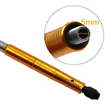 Electric Screwdriver Multifunctional Flexible Shaft Torque Electric Drill Connecting Rod Flexible Shaft With Chuck, 3.2mm Shaft Metal Yellow Aluminum Handle