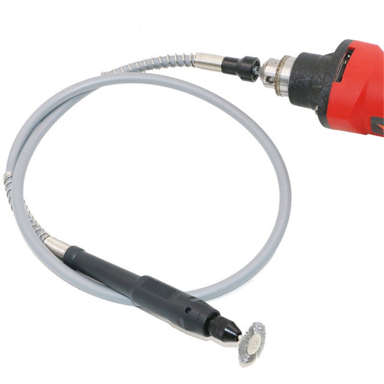 Electric Screwdriver Multifunctional Flexible Shaft Torque Electric Drill Connecting Rod Flexible Shaft With Chuck, 3.2mm Shaft Metal Yellow Aluminum Handle