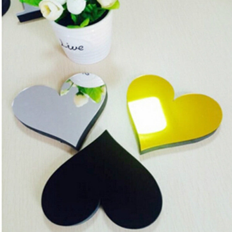 2 PCS Home Decoration Creative Personality English Letters Acrylic Mirror 3D DIY Wall Stickers heart