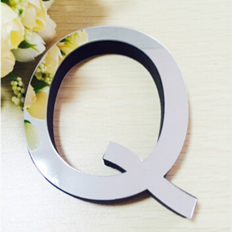 2 PCS Home Decoration Creative Personality English Letters Acrylic Mirror 3D DIY Wall Stickers Q