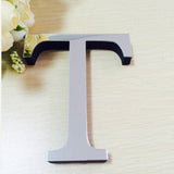 2 PCS Home Decoration Creative Personality English Letters Acrylic Mirror 3D DIY Wall Stickers T
