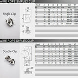 304 Stainless Steel Plate Single Clip Double Clamp Wire Rope Clamp, M2 Double Clip, M3 Double Clip, M4 Double Clip, M5 Double Clip, M6 Double Clip, M8 Double Clip, M10 Double Clip, M2 Single Clip, M3 Single Clip, M4 Single Clip, M5 Single Clip         ...
