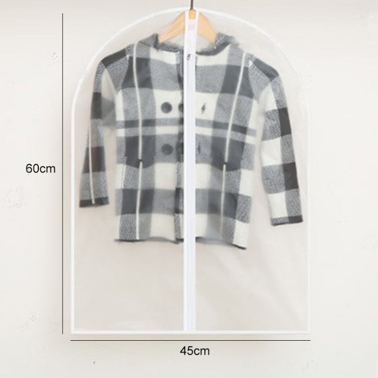 2 PCS Transparent Wardrobe Storage Bags Cloth Hanging Garment Suit Coat Dust Cover with Zipper, 45cmx60cm, 60cmx80cm, 60cmx100cm, 60cmx120cm