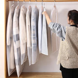 2 PCS Transparent Wardrobe Storage Bags Cloth Hanging Garment Suit Coat Dust Cover with Zipper, 45cmx60cm, 60cmx80cm, 60cmx100cm, 60cmx120cm
