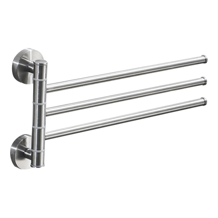 Stainless Steel Towel Bar Rotating Towel Rack Bathroom Kitchen Wall-mounted Towel Polished Rack Holder, Brushed Two Poles, Brushed Three Poles, Brushed Four Poles, Brushed Five Poles