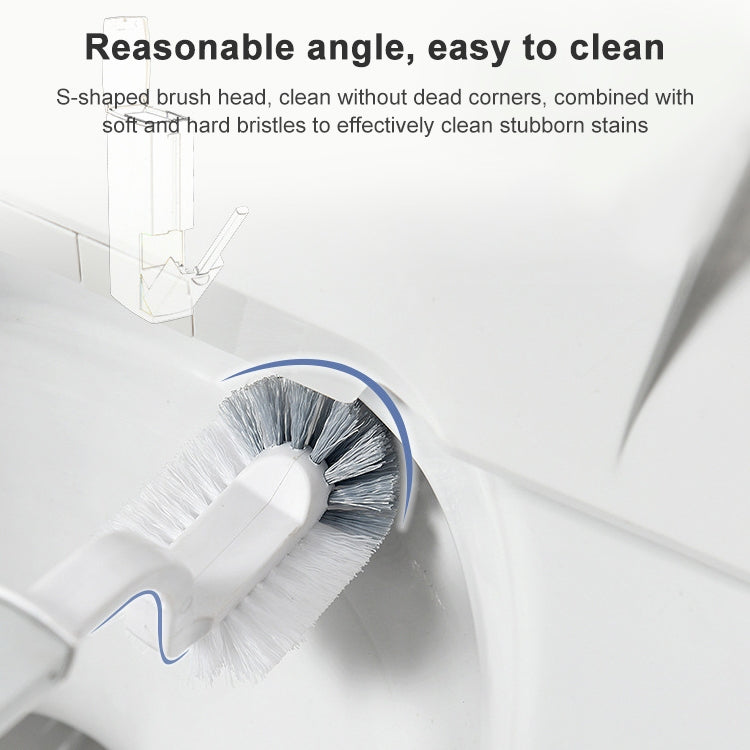 Bathroom Toilet Toilet Brush Integrated Pressing Open Lid Square Trash Can Set with Brush