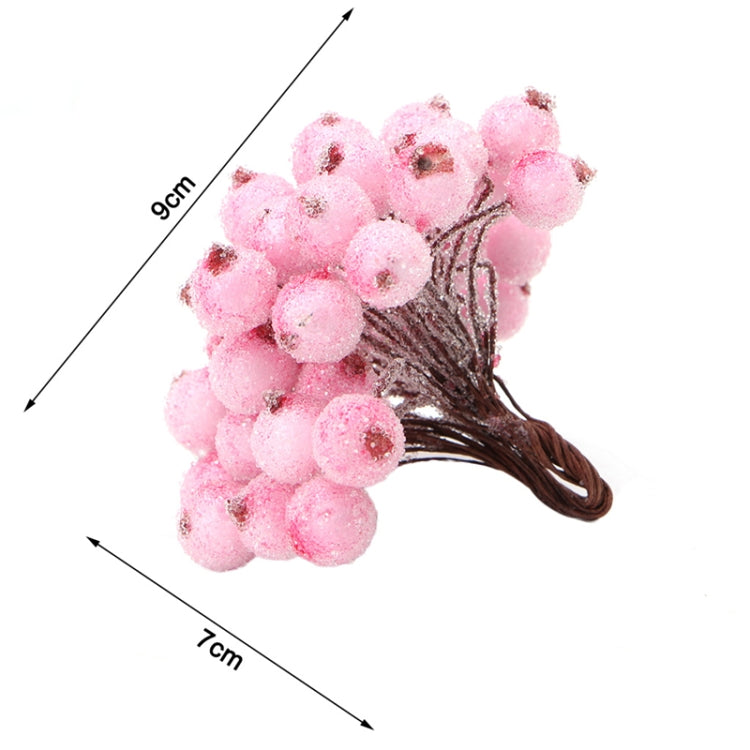 80PCS 12mm Simulation Berry Frost Red Small Fruit Foam Berry DIY Accessories Flower Arrangement Material