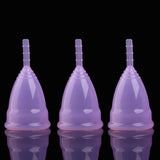 3PCS Reusable Soft Cup Medical Grade Silicone Menstrual Cup, Small, Large